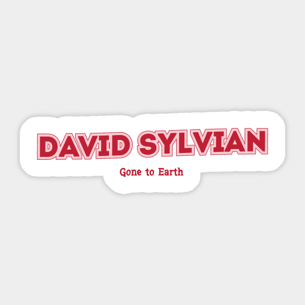 David Sylvian, Gone to Earth Sticker by PowelCastStudio
